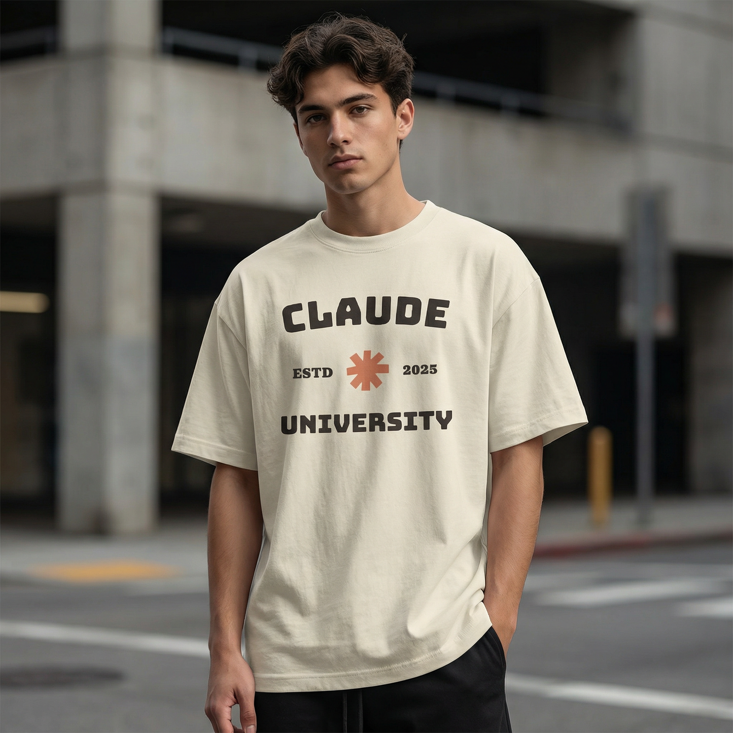 Claude University AI Oversized Tee