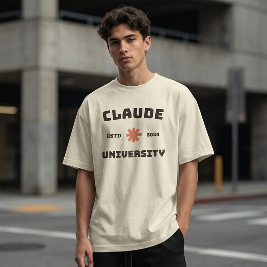Claude University AI Oversized Tee